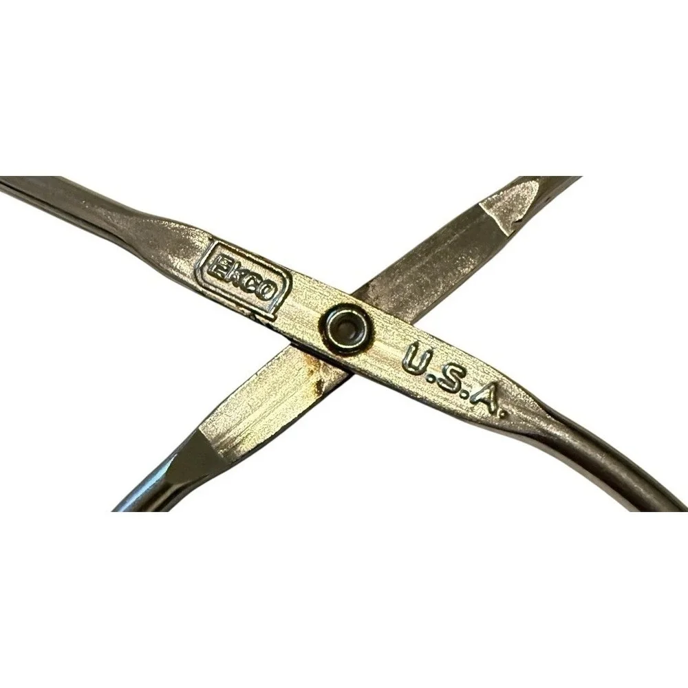 ECKO USA Kitchen Tongs Stainless Steel Cooking Grab Flip Utensil Vintage 8